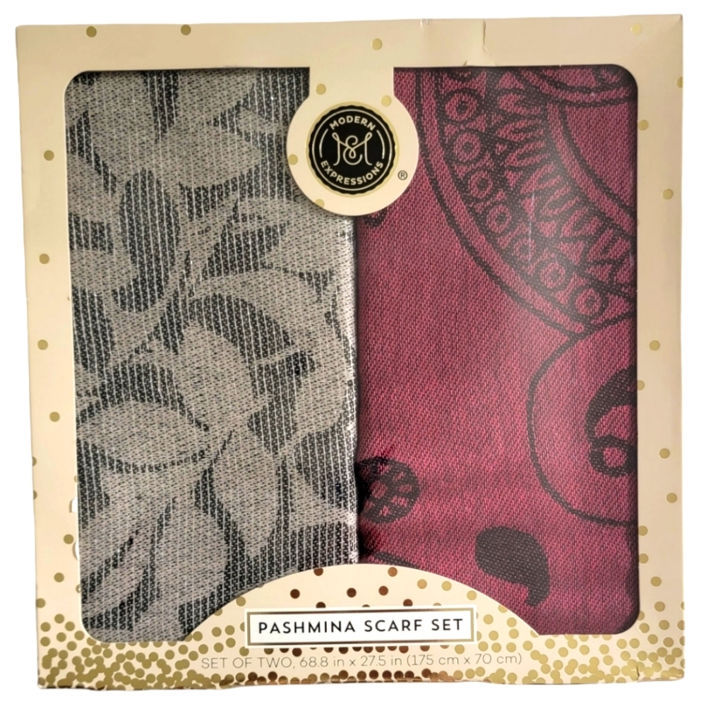 Modern Expressions Pashmina Scarf Set